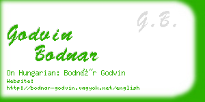 godvin bodnar business card